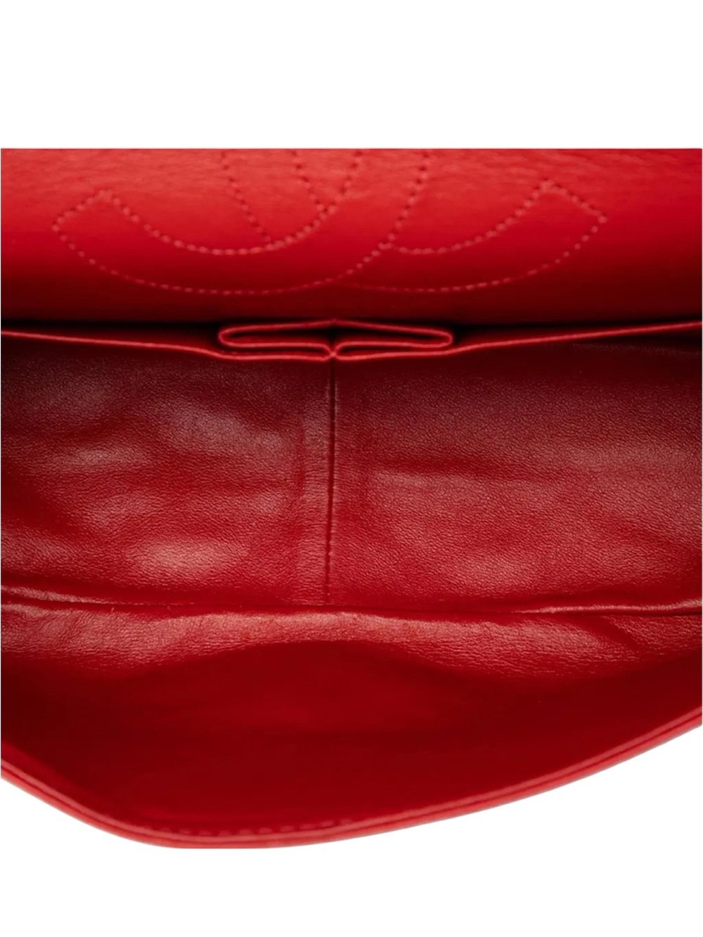 Chanel Reissue 2.55 Quilted Leather Shoulder Bag in Red with Gold Chain - Picture 6 of 7